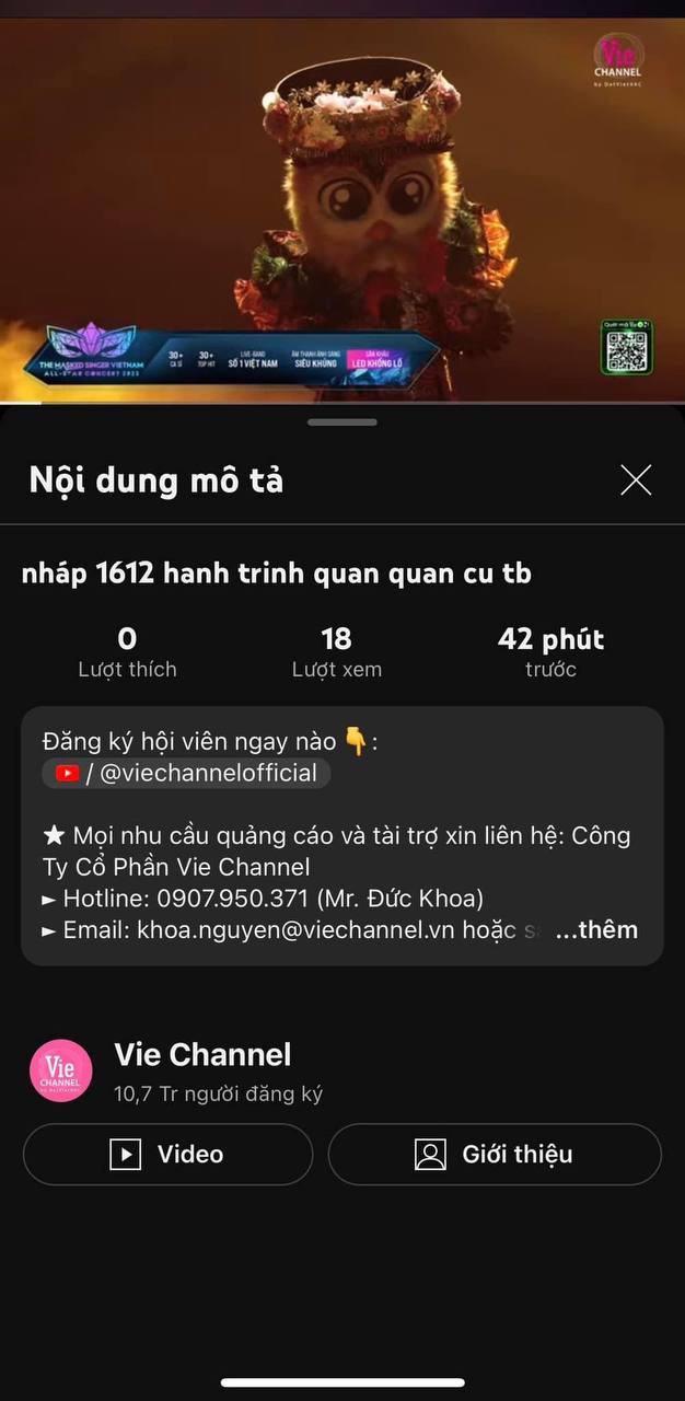 Xôn xao nghi vấn chương trình làm lộ clip Cú Tây Bắc là Quán quân Ca Sĩ Mặt Nạ?